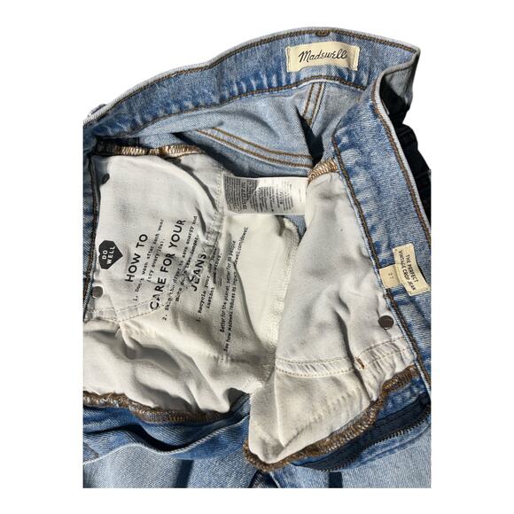 Madewell Perfect Vintage Crop Jeans Women’s 27 High Rise Light Wash Distressed - Picture 4 of 9